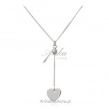 Silver jewelry - necklace with a heart