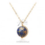 GLOBUS - silver necklace with lapis lazuli