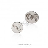 Silver earrings "Around the World"