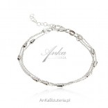 Silver bracelet with icicles