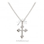 Silver necklace with a cross