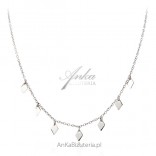 Silver necklace - subtle silver jewelry