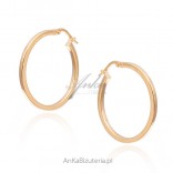Silver earrings with gold plated rings