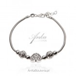 Silver bracelet - Italian hair - PATI