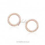 Silver gold-plated earrings with pink zircons. WHEELS - TIRES