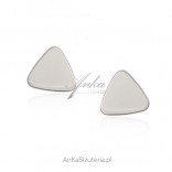 Silver triangle earrings - fashionable Italian jewelry
