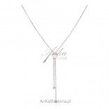 Silver delicate heart necklace - tie