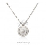 Silver necklace with micro cubic zirconia - Beautiful Italian jewelry