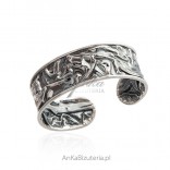 Silver oxidized bracelet - designer jewelry