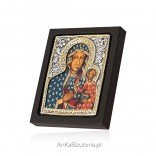 Icon of Our Lady of Częstochowa - in a 6 cm / 7 cm box