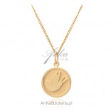 Gold-plated silver necklace with medallion -RANISH BIRD