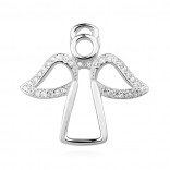 Silver pendant ANGEL with zircons