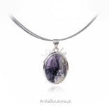 Silver TIFFANY pendant - jewelry with original natural stones