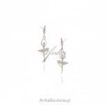 Silver ballet earrings