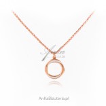 Silver gold-plated necklace with white gold