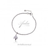 Silver bracelet with balls TREE OF HAPPINESS