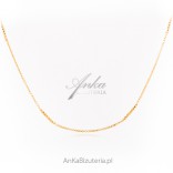 Gold-plated necklace with diamond sticks - long