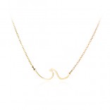 Gold-plated silver necklace - WAVES