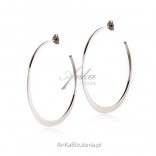 Beautiful silver earrings flat WHEELS in the shape of the moon - two sizes to choose from