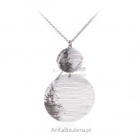 Big circles silver necklace - Elegant silver jewelry