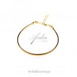 Beautiful gold-plated silver bracelet - elegant, feminine jewelry