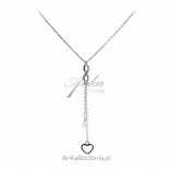 Silver necklace Heart with infinity NECKLACE