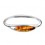 Beautiful silver bracelet with amber