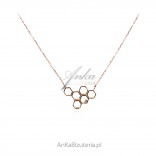 Golden necklace pr.585 HONEY PLASTER with tiny zircon