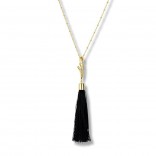 Gold-plated silver jewelry CHWOSTY black