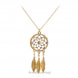 Silver DREAM CATCHER gold plated - large