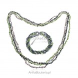 Green pearls cultured pearl necklace