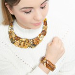 Unusual artistic jewelry with natural amber - Unique Set