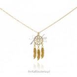 Gold-plated silver necklace DREAM CATCHER