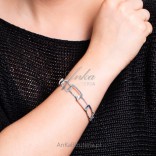 Silver satin and ribbed bracelet - Fashionable Italian jewelry