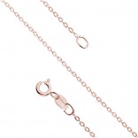 Silver chain gilded with rose gold 0.3 Diamond-plated ankier