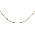 Łańcuszek linka srebrna  pozłacana różowym złotem.