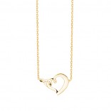 Gold-plated silver heart necklace and a sign of infinity
