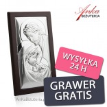 Silver picture Holy Family 8 * 14 cm