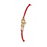 Silver gold-plated bracelet on a red cloth GIRL