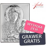 Silver picture of Our Lady of Częstochowa 13 cm * 18 cm