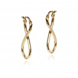 Silver gold-plated infinity earrings