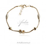 Silver gold-plated infinity bracelet with cubic zirconia