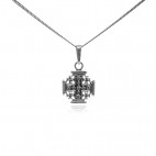 Krzyżyk srebrny Jerozolima OSYDOWANY