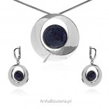 Silver jewelry set with Cairo night