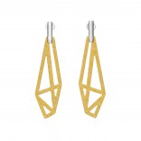 AIR earrings artistic jewelry ALE made of stainless steel gold-plated with 24k gold