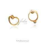 DALI earrings made of stainless steel and gold