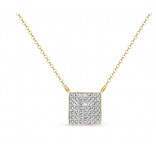 Gold-plated Swarovski Kingdom silver necklace in Crystal color.