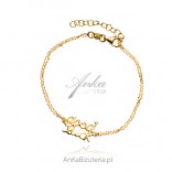 Gold-plated silver bracelet GOOD LUCK