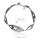 Oxidized silver bracelet LIVIA