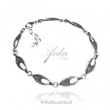 Silver oxidized bracelet FRIDA